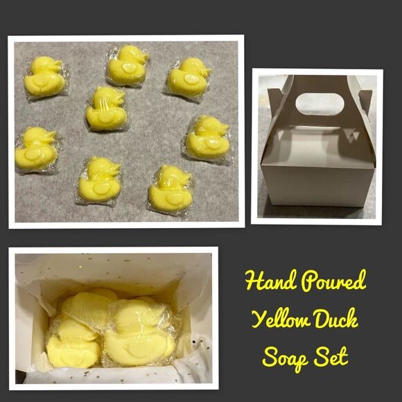 Hand Poured Yellow Duck Soap Set, Hand Poured Soap Set - Picture 1 of 1